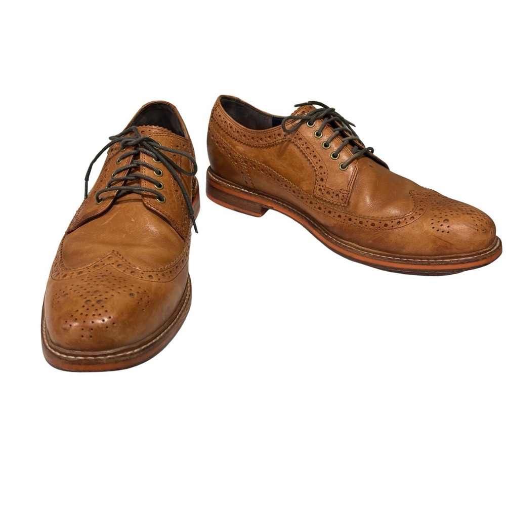 Cole Haan Men's Lewis Grand Wingtip Oxford Shoes SZ 9M British Tan C11076
